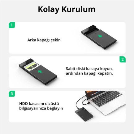 Ugreen USB 3.0 2.5 inch Hard Disk Kutusu - Thumbnail