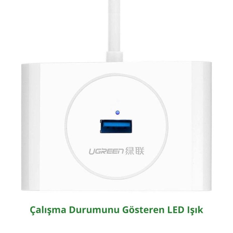 Ugreen USB 3.0 4 Portlu Hub Çoklayıcı 50 CM