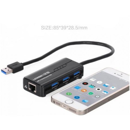 Ugreen USB 3.0 Gigabit Ethernet RJ45 Dönüştürücü USB Çoklayıcı - Thumbnail
