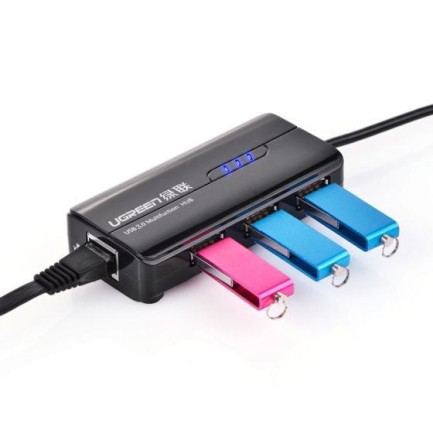 Ugreen USB 3.0 Gigabit Ethernet RJ45 Dönüştürücü USB Çoklayıcı - Thumbnail