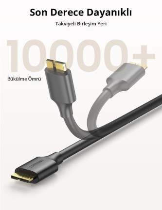 Ugreen USB 3.0 Micro B Data ve Şarj Kablosu 2 Metre - Thumbnail