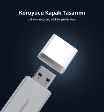 Ugreen USB 3.0 SD ve Micro SD Kart Okuyucu Beyaz - Thumbnail