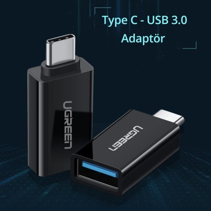 Ugreen USB 3.0 Type-C Dönüştürücü Adaptör Siyah - Thumbnail