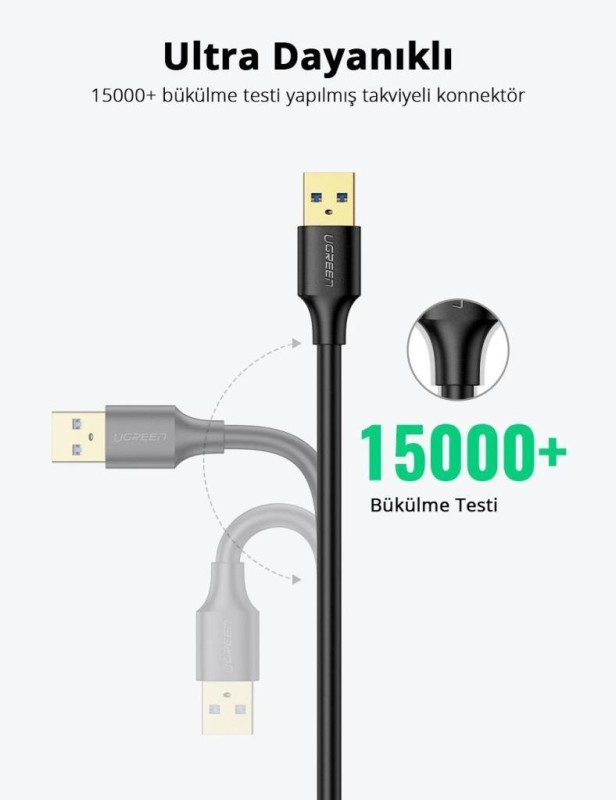 Ugreen USB 3.0 Uzatma Kablosu 50 CM