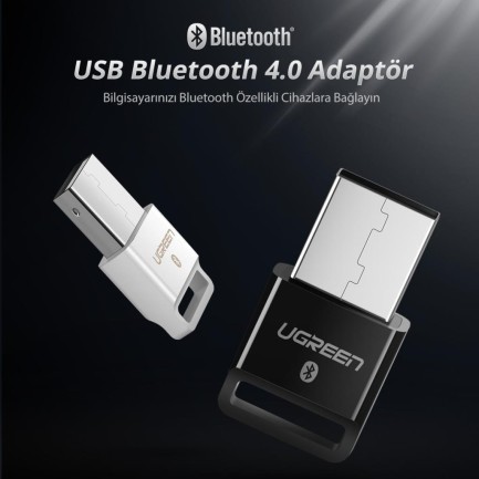 Ugreen USB Bluetooth Adaptör V4.0 Siyah - Thumbnail