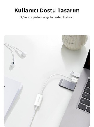 Ugreen USB to 3.5mm Aux Jack Girişli Harici Ses Kartı - Thumbnail