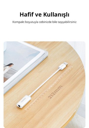 Ugreen USB to 3.5mm Aux Jack Girişli Harici Ses Kartı - Thumbnail