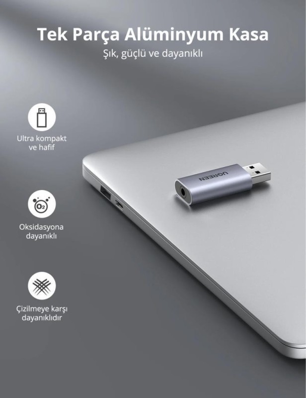 Ugreen USB to 3.5mm TRRS Harici Ses Kartı