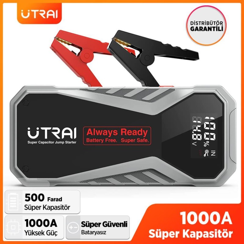 UTRAI Jstar X1 Süper Kapasitörlü 1000A Jump Starter Taşınabilir Akü Takviye Cihazı