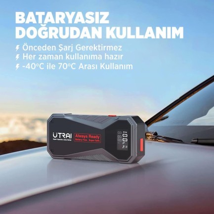 UTRAI Jstar X1 Süper Kapasitörlü 1000A Jump Starter Taşınabilir Akü Takviye Cihazı - Thumbnail