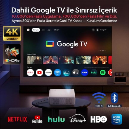 Vankyo Aurzen D1G Android GoogleTV Projeksiyon Cihazı - Thumbnail