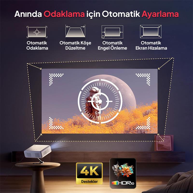 Vankyo Aurzen D1G Android GoogleTV Projeksiyon Cihazı