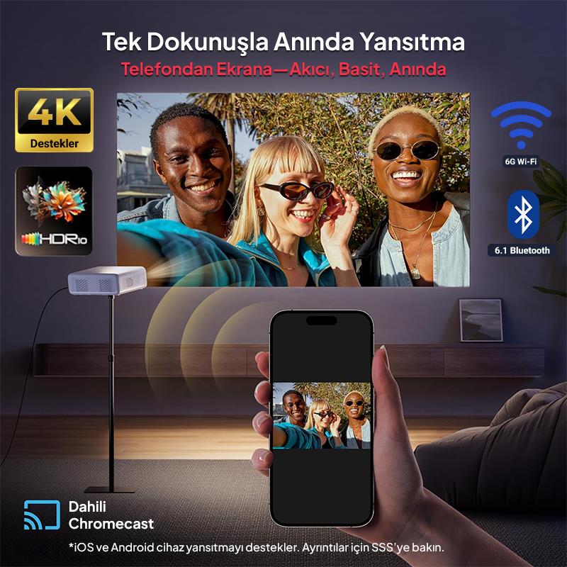 Vankyo Aurzen D1G Android GoogleTV Projeksiyon Cihazı