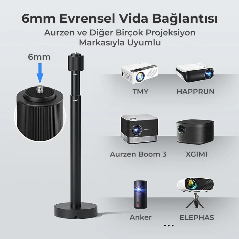 Vankyo Aurzen Projeksiyon Cihazları İçin 60CM Açılabilir Premium Tavan Duvar Askı Aparatı