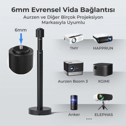Vankyo Aurzen Projeksiyon Cihazları İçin 60CM Açılabilir Premium Tavan Duvar Askı Aparatı - Thumbnail