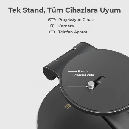 Vankyo Aurzen Projeksiyon Cihazları İçin Ultra Compact Alüminyum Tripod Yuvalı Katlanabilir Stand - Thumbnail