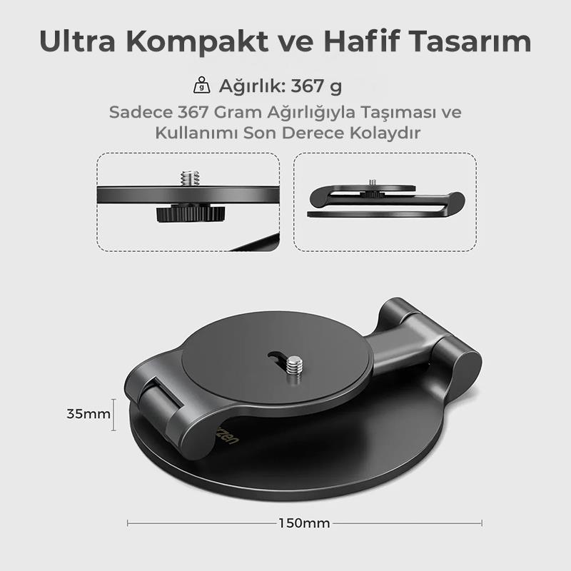 Vankyo Aurzen Projeksiyon Cihazları İçin Ultra Compact Alüminyum Tripod Yuvalı Katlanabilir Stand