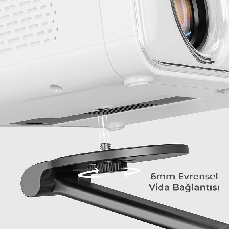 Vankyo Aurzen Projeksiyon Cihazları İçin Ultra Compact Alüminyum Tripod Yuvalı Katlanabilir Stand