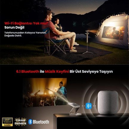 Vankyo Aurzen ZIP Katlanabilir DLP 1080P Destekli Bataryalı Projeksiyon Cihazı +Auto Focus+Auto Keystone+Type-C Hızlı Şarj+6G WiFi+6.1 Bluetooth Gold - PS5/PS4/XBOX - Thumbnail