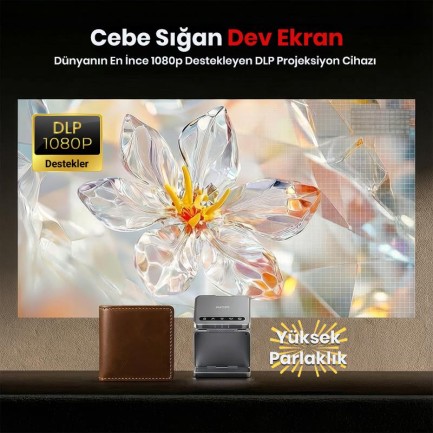 Vankyo Aurzen ZIP Katlanabilir DLP 1080P Destekli Bataryalı Projeksiyon Cihazı +Auto Focus+Auto Keystone+Type-C Hızlı Şarj+6G WiFi+6.1 Bluetooth Koyu Gri - PS5/PS4/XBOX - Thumbnail