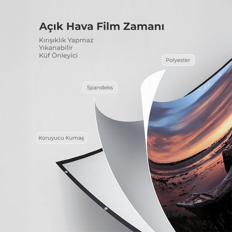 Vankyo Groove 100¨ Inch Elektrikli Otomatik Kumandalı Projeksiyon Perdesi