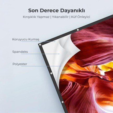 Vankyo Groove 120¨ Inch Elektrikli Otomatik Kumandalı Projeksiyon Perdesi - Thumbnail