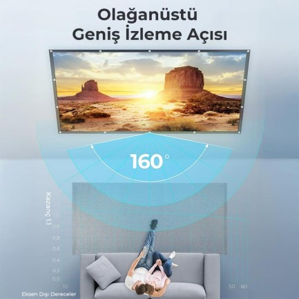Vankyo Groove 120¨ Inch Elektrikli Otomatik Kumandalı Projeksiyon Perdesi - Thumbnail
