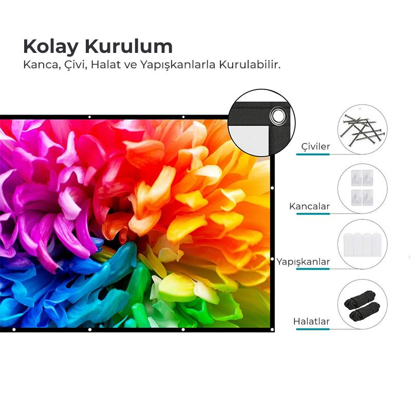 Vankyo Groove 150¨ Inch Profesyonel Projeksiyon Perdesi / GROOVE/100INCH-PROJECTORSCREEN