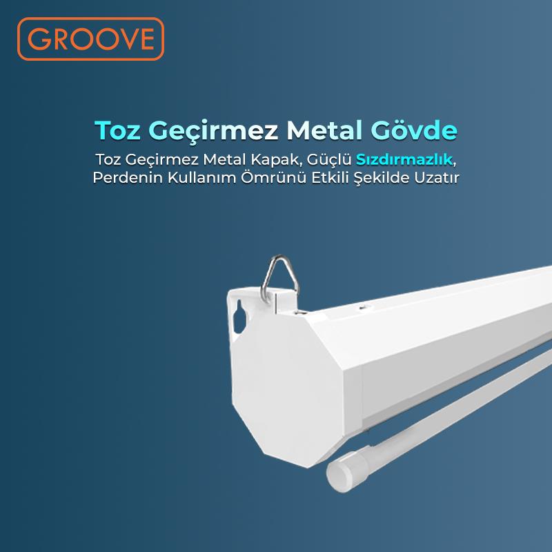 Groove Vizio Pro 150¨ Inch 332x188cm Blackout Işık Geçirmez Profesyonel Projeksiyon Perdesi +Canlı Renkler+Göz Koruması+Leke Tutmaz Projector