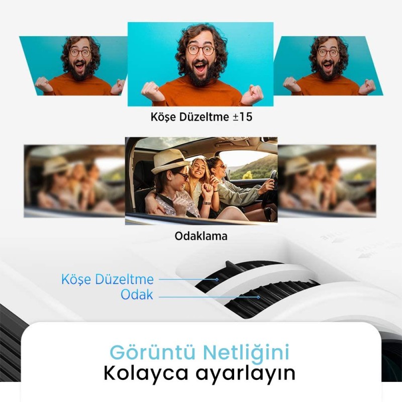 VANKYO Leisure 410 5G WiFi Projeksiyon Cihazı - 1080P Destekli - 240 İnç Yansıtma - Dahili Hoparlör - PS5/PS4/XBOX/HDMI