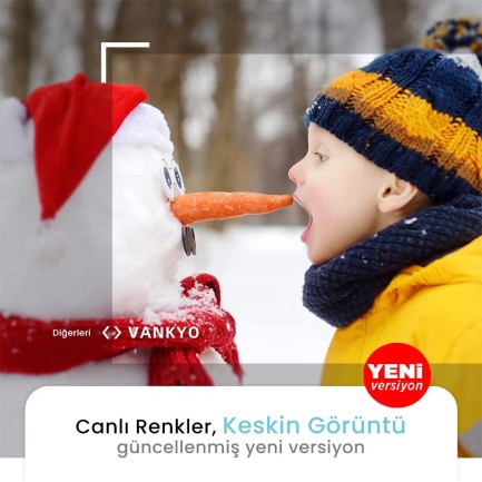 VANKYO Leisure 410 5G WiFi Projeksiyon Cihazı - 1080P Destekli - 240 İnç Yansıtma - Dahili Hoparlör - PS5/PS4/XBOX/HDMI - Thumbnail