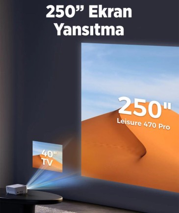 Vankyo Leisure 470 Pro Native 1080P 5G Wi-Fi LCD Led Projeksiyon Cihazı - 250 İnç Yansıtma - Dahili Hoparlör - TV Stick/PS5/HDMI/USB/VGA/AV - Thumbnail