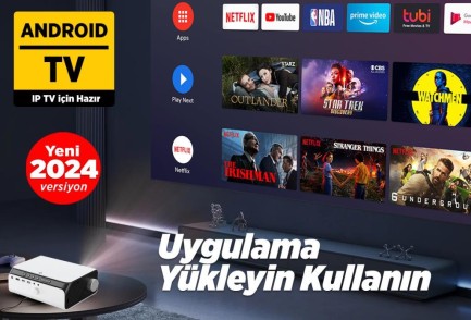 Vankyo Leisure 495W Android TV 4K Destekli Projeksiyon Cihazı 5G Wi-Fi + 5.1 Bluetooth LCD LED - 220 İnç Yansıtma - HiFi Dolby Ses Sistemi - Thumbnail
