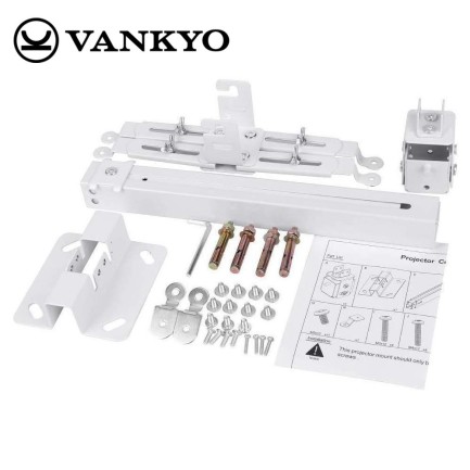 Vankyo Universal 43-65CM Projeksiyon Cihazı Tavan Askı Aparatı Tavan Bağlantı Aparatı Duvar Bağlantı Aparatı Beyaz - Thumbnail
