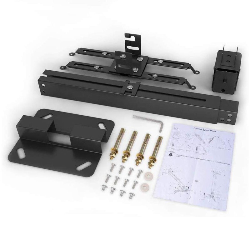 Universal 43-65CM Projeksiyon Cihazı Tavan Askı Aparatı Tavan Bağlantı Aparatı Duvar Bağlantı Aparatı Siyah (VANKYO İLE UYUMLU DEĞİLDİR)