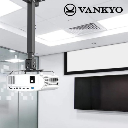 Vankyo Universal 43-65CM Projeksiyon Cihazı Tavan Askı Aparatı Tavan Bağlantı Aparatı Duvar Bağlantı Aparatı Siyah - Thumbnail