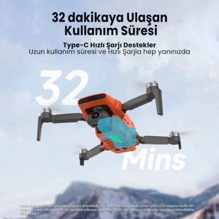 Xiaomi FIMI X8 Mini 3 Combo Kameralı Drone Seti Turuncu - Thumbnail