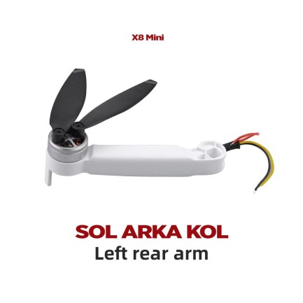 Xiaomi FIMI X8 Mini Pro / Mini Sol Arka Drone Motor Kolu Arm - Thumbnail