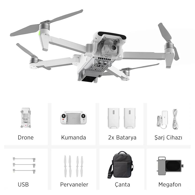 Xiaomi FIMI X8 SE 2022 V2.0 Fly More Combo 4K Kameralı Drone Seti Beyaz & Mikrofon Seti - 2 Bataryalı ve Çantalı ( Distribütör Garantili ) ( ÖN SİPARİŞ )