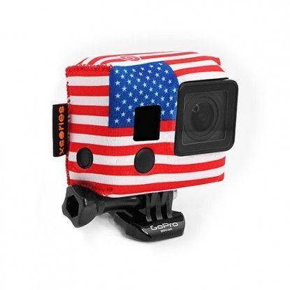 XSories Aksiyon Kameralar için Kılıf Amerikan Bayraklı 